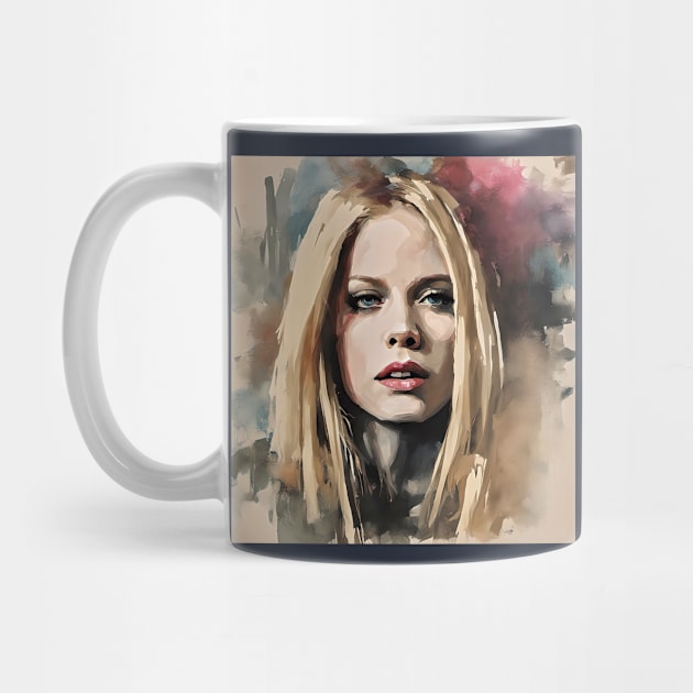 painting of Avril Lavigne by bogfl